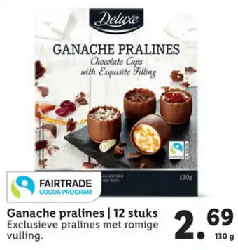 Lidl Delicieux Ganache pralines 130g aanbieding