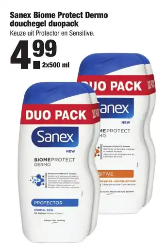 ALDI Sanex Biome Protect Dermo douchegel duopack 2*500ml aanbieding