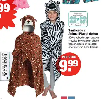 ALDI Trashcode x Animal Planet deken aanbieding