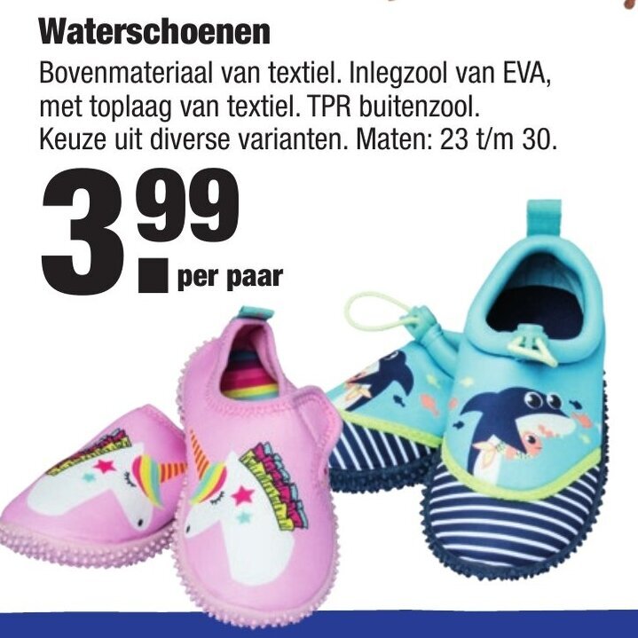 Waterschoenen 23-30 aanbieding bij ALDI