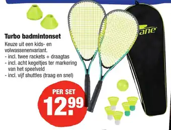 ALDI Turbo badmintonset aanbieding