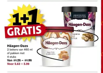 Hoogvliet Haagen-Dazs 2 bekers van 460 ml aanbieding