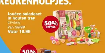 Hoogvliet Joueco saladeset in houten tray 29-delig aanbieding