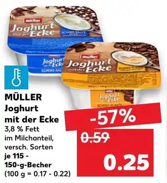 Kaufland DE Muller Joghurt mit der Ecke 115-150g aanbieding