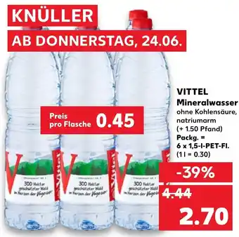 Kaufland DE Vittel Mineralwasser 6*1.5L aanbieding