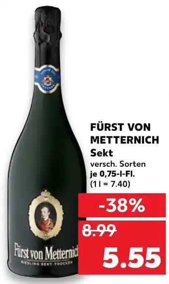 Kaufland DE Furst von Metternich Sekt 750ml aanbieding