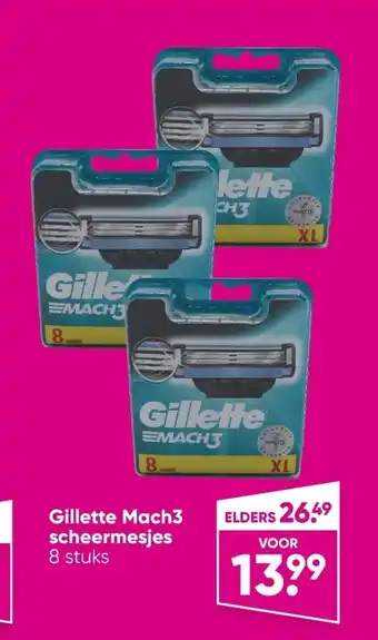 Big Bazar Gillette Mach3 scheermesjes 8 stuks aanbieding