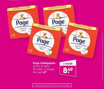 Big Bazar Page toiletpapier Zacht & sterk 18 rollen aanbieding