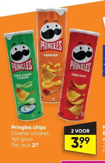 Big Bazar Pringles chips 165 gram aanbieding