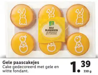 Lidl Favorina Gele paascakejes 330g aanbieding