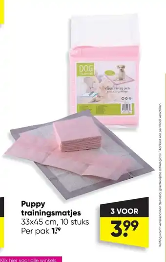 Big Bazar Puppy trainingsmatjes 33 x 45 cm, 10 stuks aanbieding