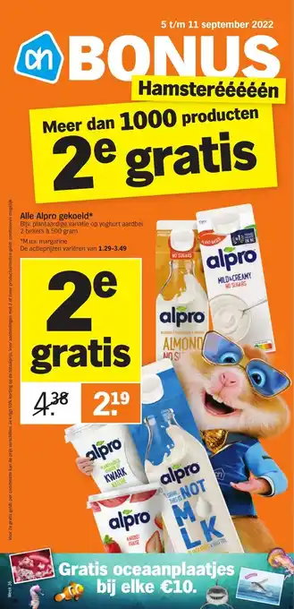 Albert Heijn Alle Alpro gekoeld 2 bekers a 500 gram aanbieding