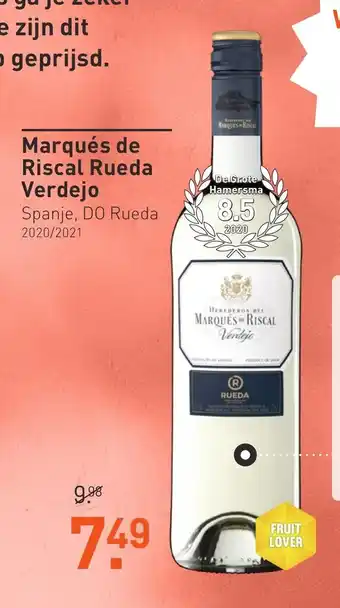 Gall & Gall Marques de Riscal Rueda Verdejo aanbieding