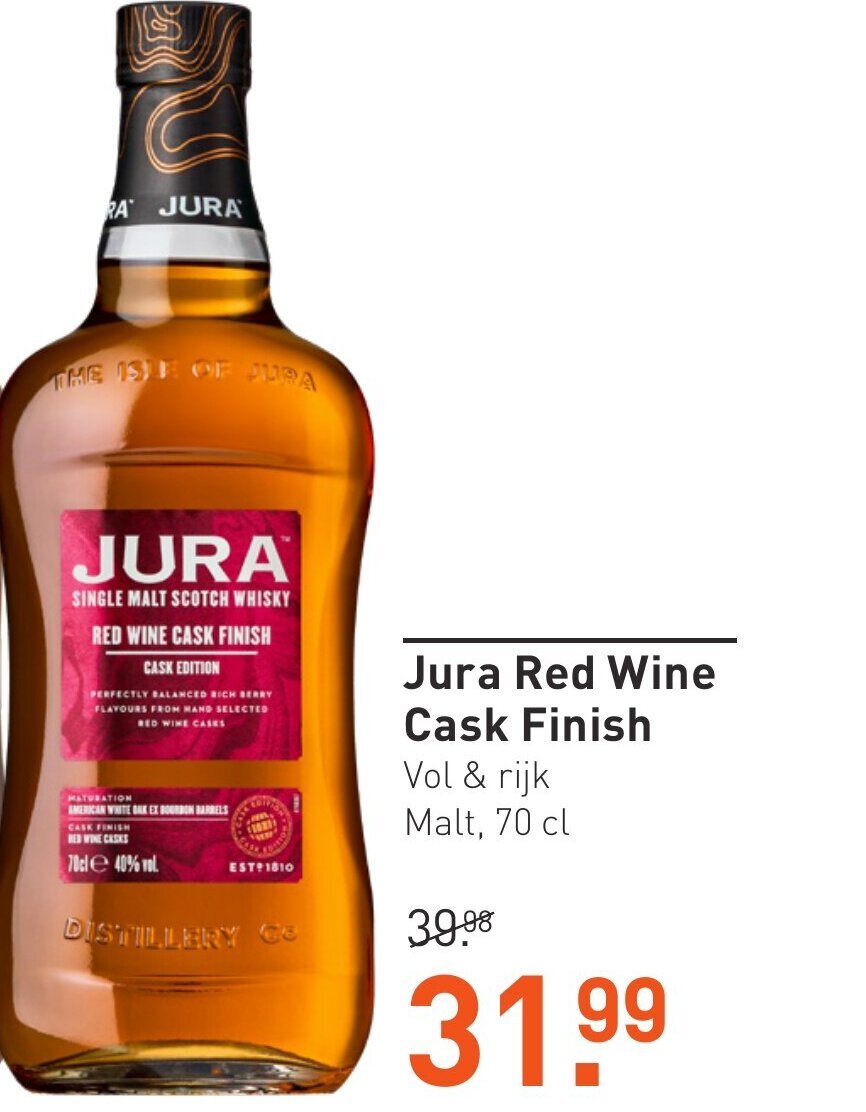 Jura Red Wine Cask Finish 70 cl aanbieding bij Gall & Gall