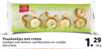 Lidl Favorina Paaskoekjes met creme 175g aanbieding