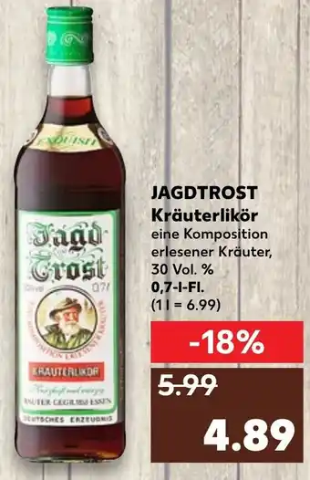 Kaufland DE Jagdtrost Krauterlikor 700ml aanbieding