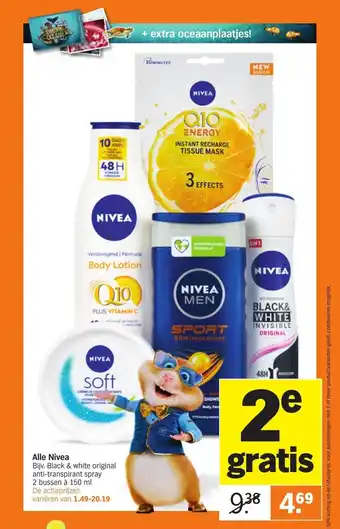 Albert Heijn Alle Nivea 2 bussen a 150 ml aanbieding