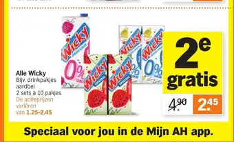 Albert Heijn Alle Wicky 2 sets a 10 pakjes aanbieding