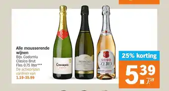 Albert Heijn Alle mousserende wijnen 0.75 liter aanbieding