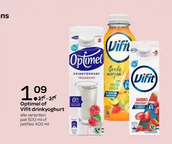 Spar Optimel of Vifit drinkyoghurt aanbieding