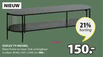 Jysk Egelev TV-meubel B140xH41xD40 CM aanbieding