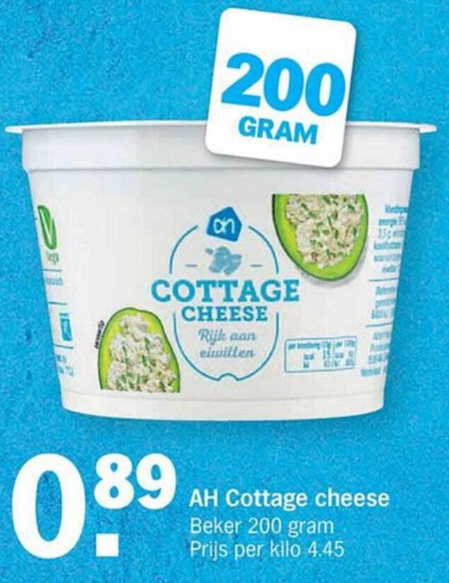 AH Cottage cheese 200g aanbieding bij Albert Heijn