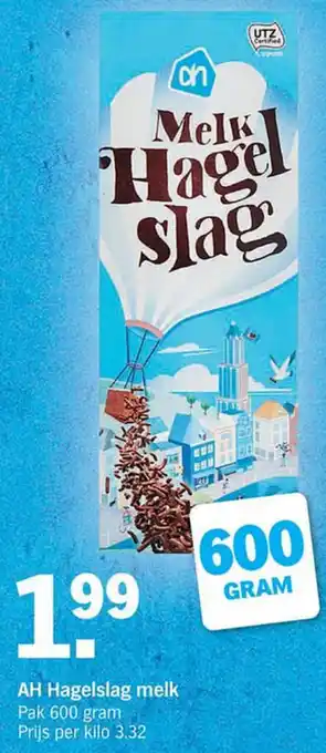 Albert Heijn AH Hagelslag melk 600g aanbieding