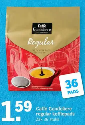 Albert Heijn Caffe Gondoliere Regular koffiepads aanbieding