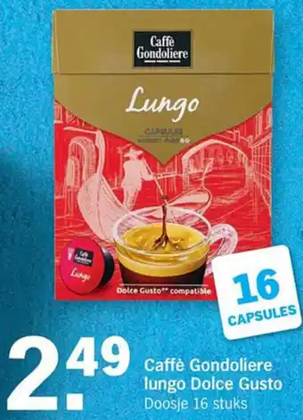 Albert Heijn Caffe Gondoliere Lungo Dolce Gusto aanbieding