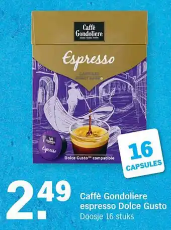 Albert Heijn Caffe Gondoliere Espresso Dolce Gusto aanbieding