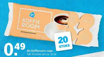 Albert Heijn AH Koffieroom cups 20*10ml aanbieding