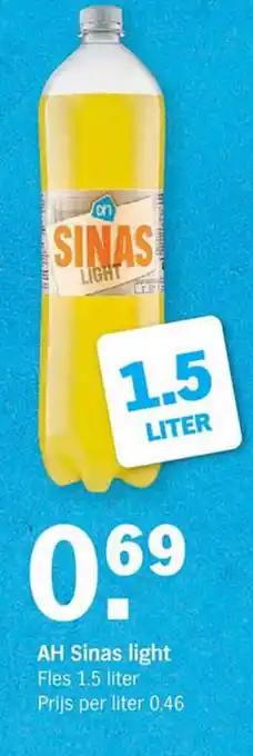 Albert Heijn AH Sinas light 1.5L aanbieding