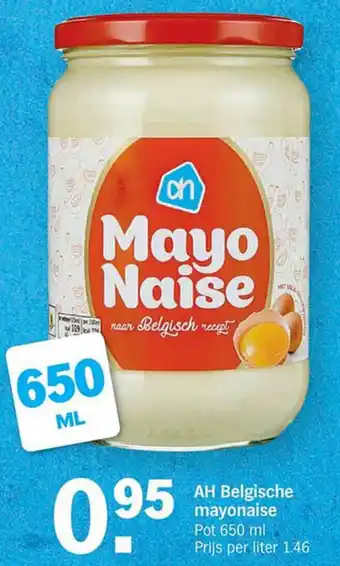 Albert Heijn AH Belgische mayonaise 650ml aanbieding