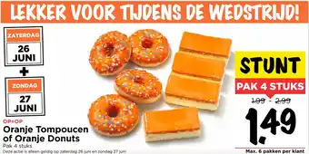 Vomar Voordeelmarkt Oranje Tompoucen of Oranje Donuts aanbieding