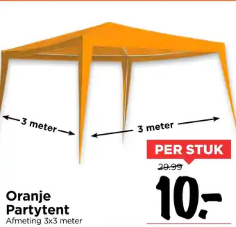 Vomar Voordeelmarkt Oranje Partytent aanbieding