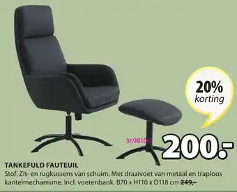 Jysk Tankefuld fauteuil B70xH110xD118CM 3698106 aanbieding