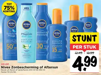 Vomar Voordeelmarkt Nivea Zonbescherming of Aftersun aanbieding