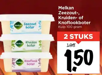 Vomar Voordeelmarkt Melkan Zeezout-, Kruiden- of Knoflookboter aanbieding