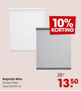 Kwantum Rolgordijn Milou 60*190 cm aanbieding