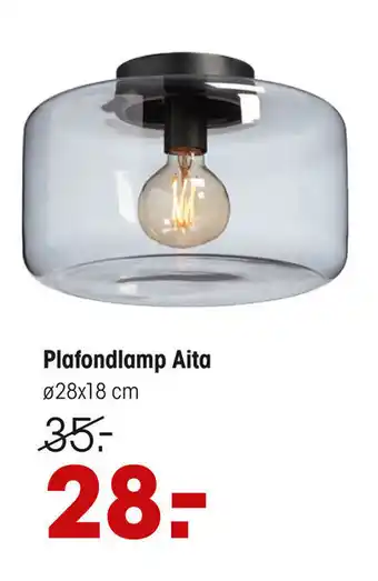 Kwantum Plafondlamp Aita 28*18 cm aanbieding