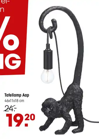 Kwantum Tafellamp Aap 46*11*18 cm aanbieding