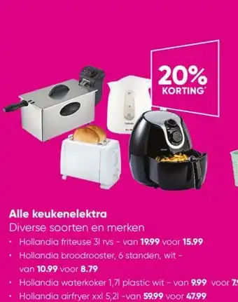 Big Bazar Alle keukenelektra aanbieding