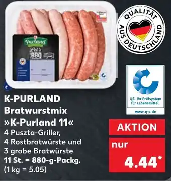 Kaufland DE K-Purland Bratwurstmix "K-Purland 11"  880 gr aanbieding