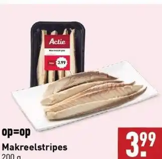 ALDI Makreelstripes 200 g. aanbieding