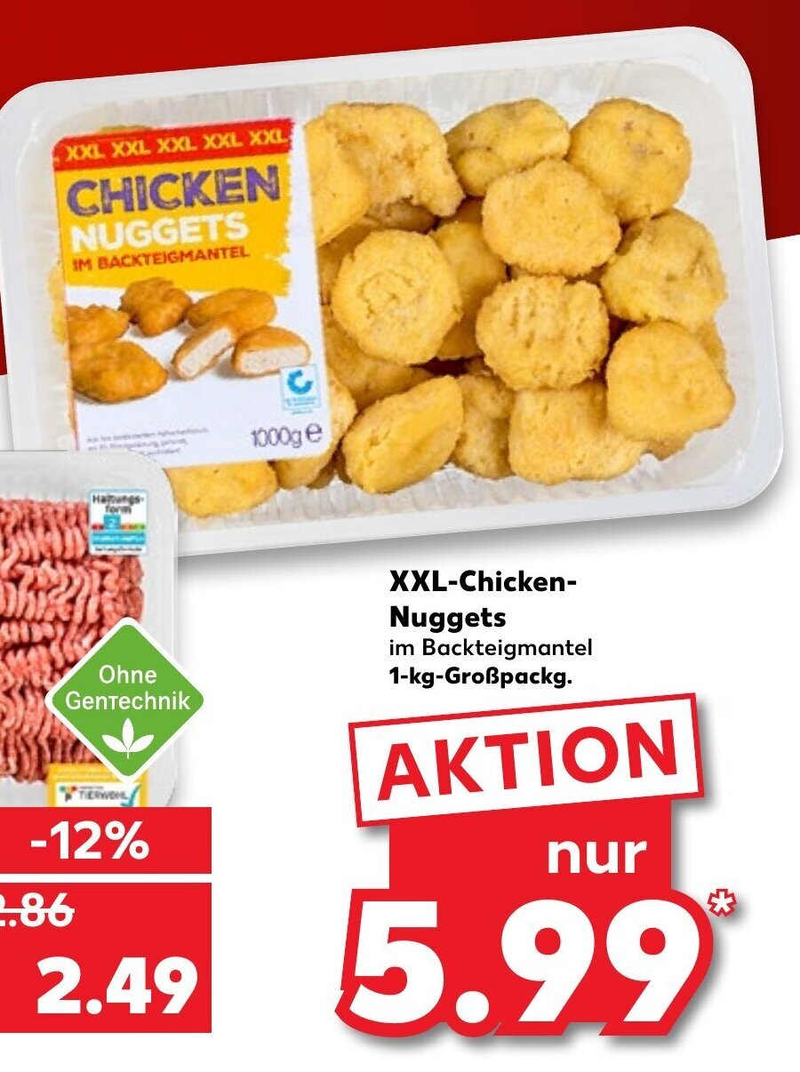 XXLChickenNuggets 1 kg aanbieding bij Kaufland DE