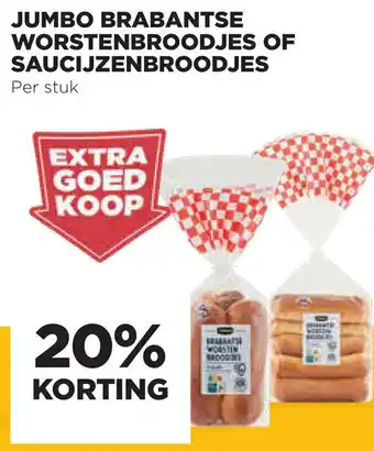 Jumbo Brabantse Worstenbroodjes Of Saucijzenbroodjes per stuk aanbieding