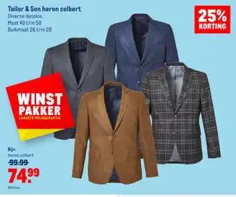 Makro Tailor & Son heren colbert aanbieding