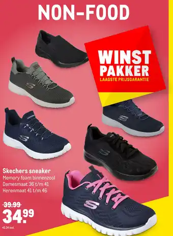 Makro Skechers sneaker memory foam binnenzool aanbieding