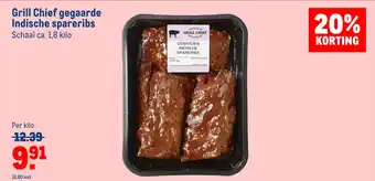 Makro Grill chief gegaarde indische spareribs aanbieding