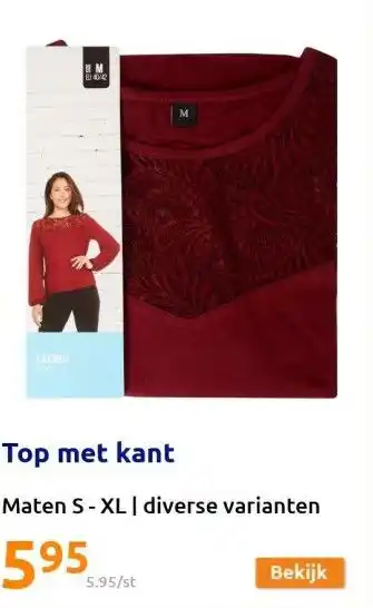 Action Top met kant aanbieding